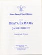 Beata Es Maria SATB choral sheet music cover